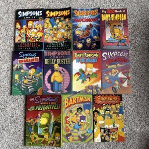 Lot Of 11 Simpsons Comics Various Book Titles Books